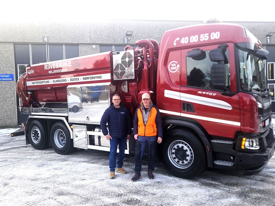 Kombibil fra Ringerike Miljøservice